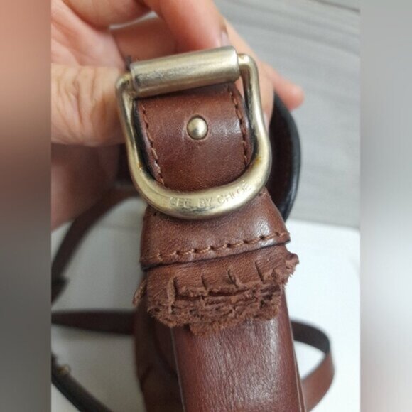 See By Chloe - Crossbody Brown Leather Bag *Flawed* - Picture 13 of 15